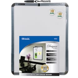 Bazic Products 11 in. H X 14 in. W Screw-Mounted Magnetic Dry Erase Board