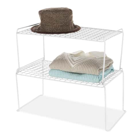 Whitmor 9 in. H X 20 in. W X 12 in. L White Stackable Shelf - Ace Hardware