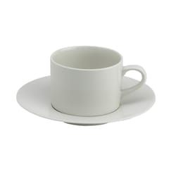 Harold Import White Porcelain Cup and Saucer Mug 1 pk