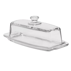 Anchor Hocking Whitman Clear Glass Knobbed Butter Dish 1 each