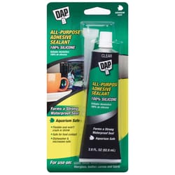 DAP Clear Silicone All Purpose Sealant and Adhesive 2.8 oz