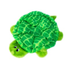 ZippyPaws Squeakie Crawler Green Plush SlowPoke the Turtle Dog Toy 1 pk