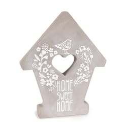 Pavilion Bless My Bloomers Gray/White Cement 1.5 in. H Home Sweet Home Stepping Stone