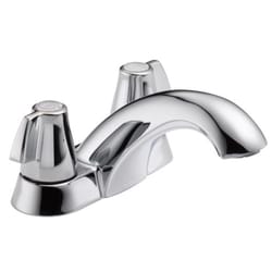 Delta Polished Chrome Centerset Bathroom Sink Faucet 4 in.