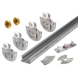 Prime-Line 72 in. L Galvanized Silver Plastic/Steel By-Pass Door Hardware Set 1 pk