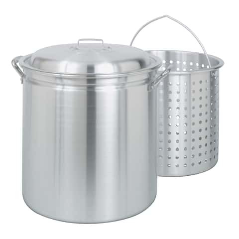Alsasa® 15 Qt. Aluminum Stock Pot with Lid and Handles