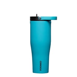 Corkcicle Go Cup XL 30 oz Capri Blue BPA Free Insulated Straw Tumbler