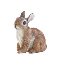 Summerfield Terrace Brown Polyresin 6.75 in. H Cute Sitting Bunny Outdoor Decoration