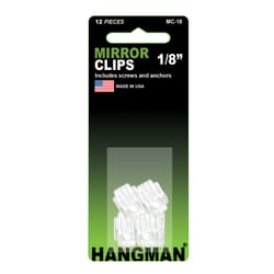 Hangman Hanger Mirror Holder Clip 20 lb 12 pc