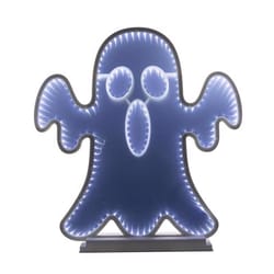 Celebrations Halloween White 23 in. LED Prelit Ghost Infinity Halloween Decor