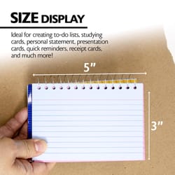 Bazic Products 3 in. H X 5 in. W Ruled Spiral Index Cards Assorted Colors 50 pk