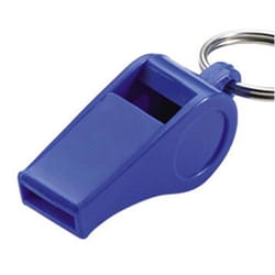 Lucky Line Plastic Assorted Split Whistle Keychain