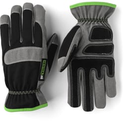 Hestra Job Unisex Indoor/Outdoor Anton Work Gloves Black/Gray M 1 pair