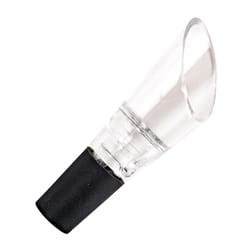 BarY3 Black/Clear Plastic/Silicone Aerating Wine Pourer