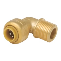 SharkBite 1/4 in. Push X 3/8 in. D MPT Brass Dishwasher Elbow