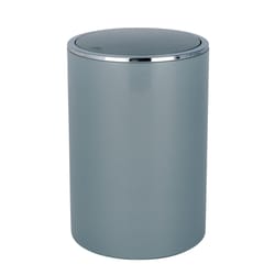 Wenko 1.3 gal Gray Plastic Swing Cover Wastebasket