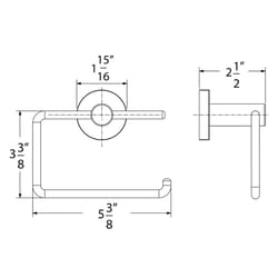 Huntington Brass Satin Nickel Silver Toilet Paper Holder