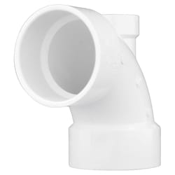 Charlotte Pipe Schedule 40 3 in. Hub X 3 in. D Hub PVC Elbow 1 pk