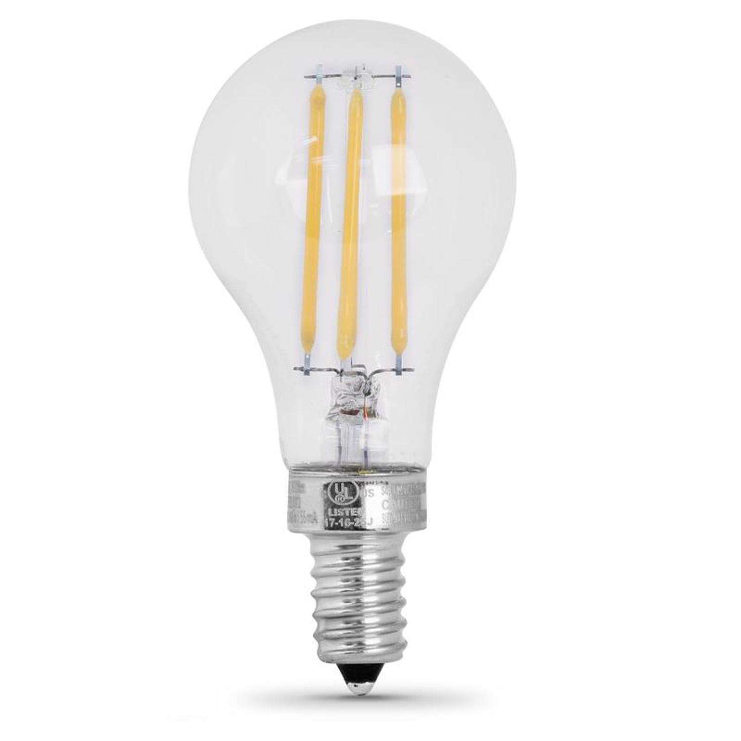 Feit LED A15 E12 (Candelabra) Filament LED Bulb Soft White 75 Watt