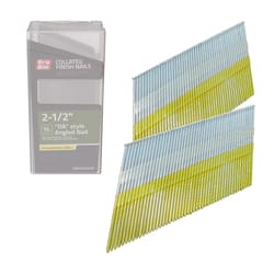 Grip-Rite 2-1/2 in. L X 15 Ga. Angled Strip Electro Galvanized Finish Nails 34 deg 1000 pk