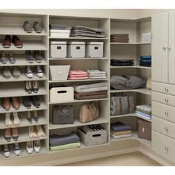 Easy Track .625 in. H X 14 in. W X 35 in. L Wood Laminate Closet Organizer Shelf