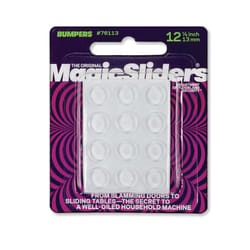 Magic Sliders Vinyl Self Adhesive Bumper Pads Clear Round 1/2 in. W X 1/2 in. L 12 pk