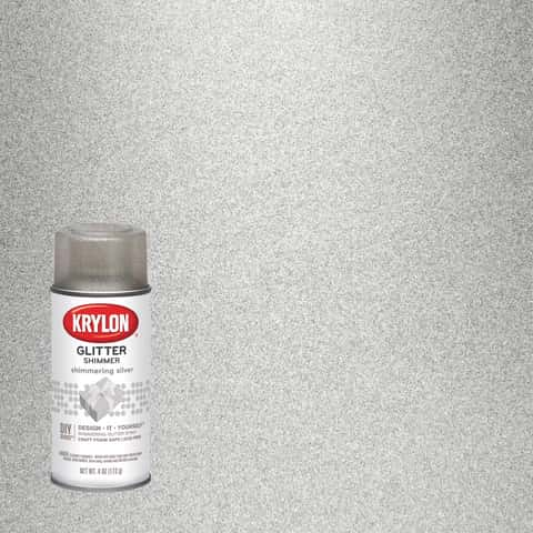 Silver Glitter Spray Paint for Flowers Hats Craft Decorating