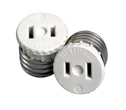 Leviton Aluminum Medium Base Socket Adapter 2 pk