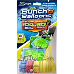 Zuru Bunch O Balloons Rapid Filling Water Balloons Plastic Rubber Assorted 100 pc
