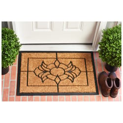 Calloway Mills Viola 2 W X 3 L Black/Brown Rectangle Coir Door Mat