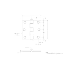 Ace 3 in. L Galvanized Broad Hinge 2 pk