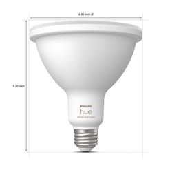 Philips Hue PAR 38 E26 (Medium) Smart-Enabled LED Bulb Color Changing 100 Watt Equivalence 1 pk