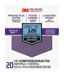 3M Sandblaster 11 in. L X 9 in. W 120 Grit Ceramic Sanding Sheet 20 pk