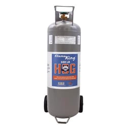 Flame King 100 lb Steel Empty LP Tank with Gauge