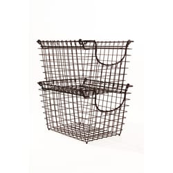 Spectrum Scoop 12.75 in. L X 10.25 in. W X 8.25 in. H Bronze Stacking Basket