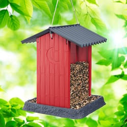 North States Wild Bird 4.25 lb Plastic Hopper Bird Feeder 4 ports