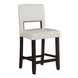 Linon Home Decor White Polyurethane Barstool 24 in.