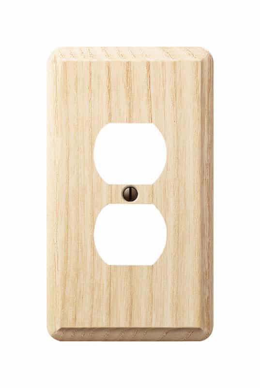 Amerelle Contemporary Unfinished 1 gang Wood Duplex Outlet Wall Plate 1 pk Ace Hardware