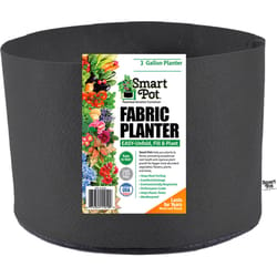 Smart Pot 7.5 in. H X 12 in. W X 12 in. D X 12 in. D Geo-Thermal Fabric Grow Bag Planter Black