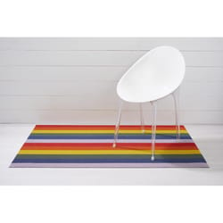 Chilewich 36 in. W X 60 in. L Multicolored Pride Stripe Vinyl Floor Mat