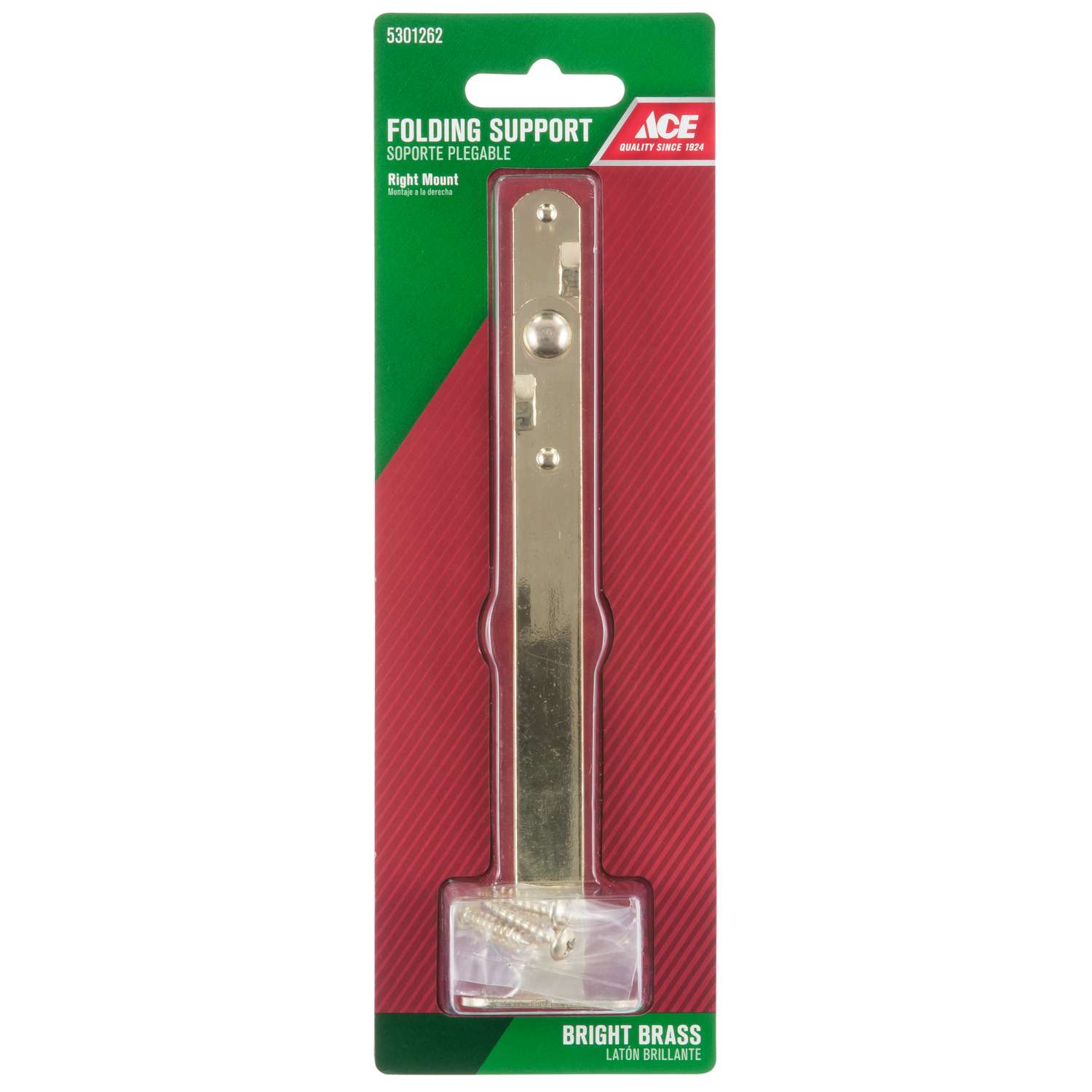 Ace Bright Brass Folding Support Mount Ace Hardware