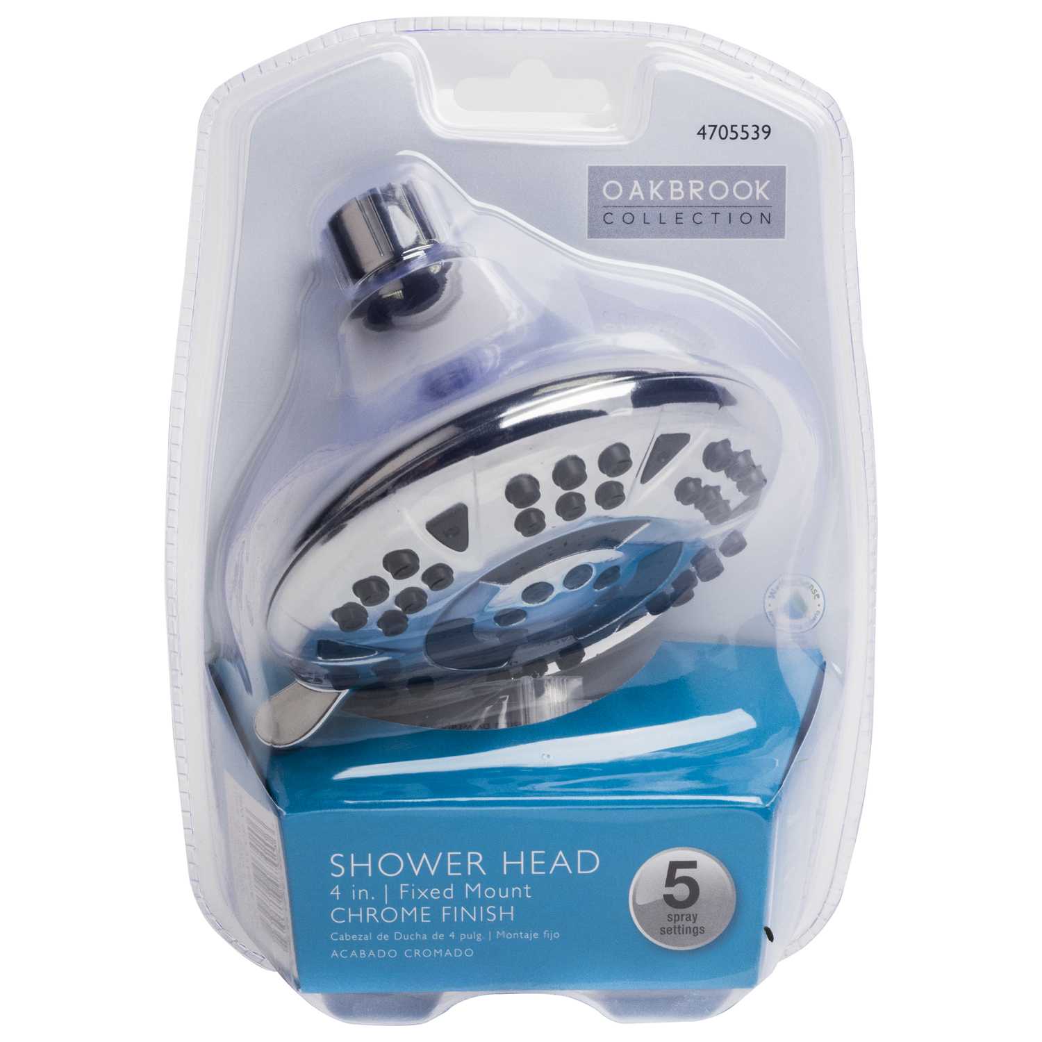 OakBrook Chrome PVC 5 settings Wallmount Showerhead 1.8 gpm Ace Hardware