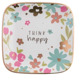 Karma Flora 2.75 in. H X 2.75 in. W Multicolored Ceramic Trinket Tray