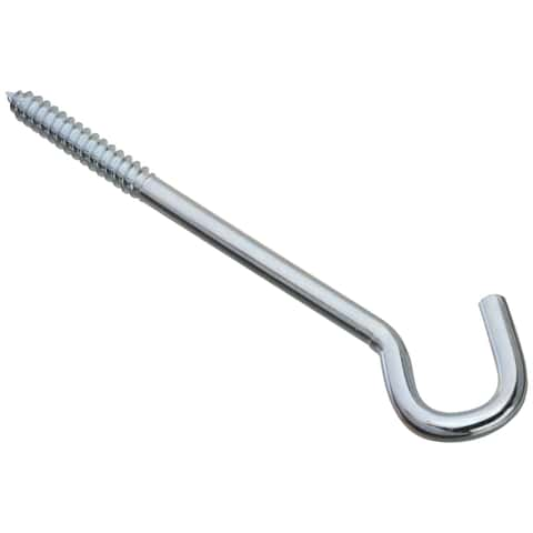 National Hardware Zinc-Plated Silver Steel 8 in. L Screw Hook 150 lb 1 pk -  Ace Hardware