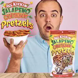 Ass Kickin' Jalapeno Cheddar Pretzels 12 oz Bagged