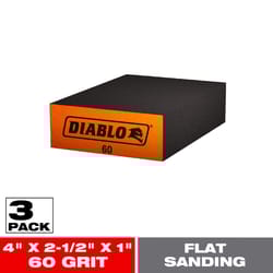 Diablo 4 in. L X 2-1/2 in. W X 1 in. 60 Grit Medium Flat Surface Sanding Sponge