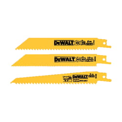DeWalt 6 in. Bi-Metal Reciprocating Saw Blade Set Multi TPI 3 pk