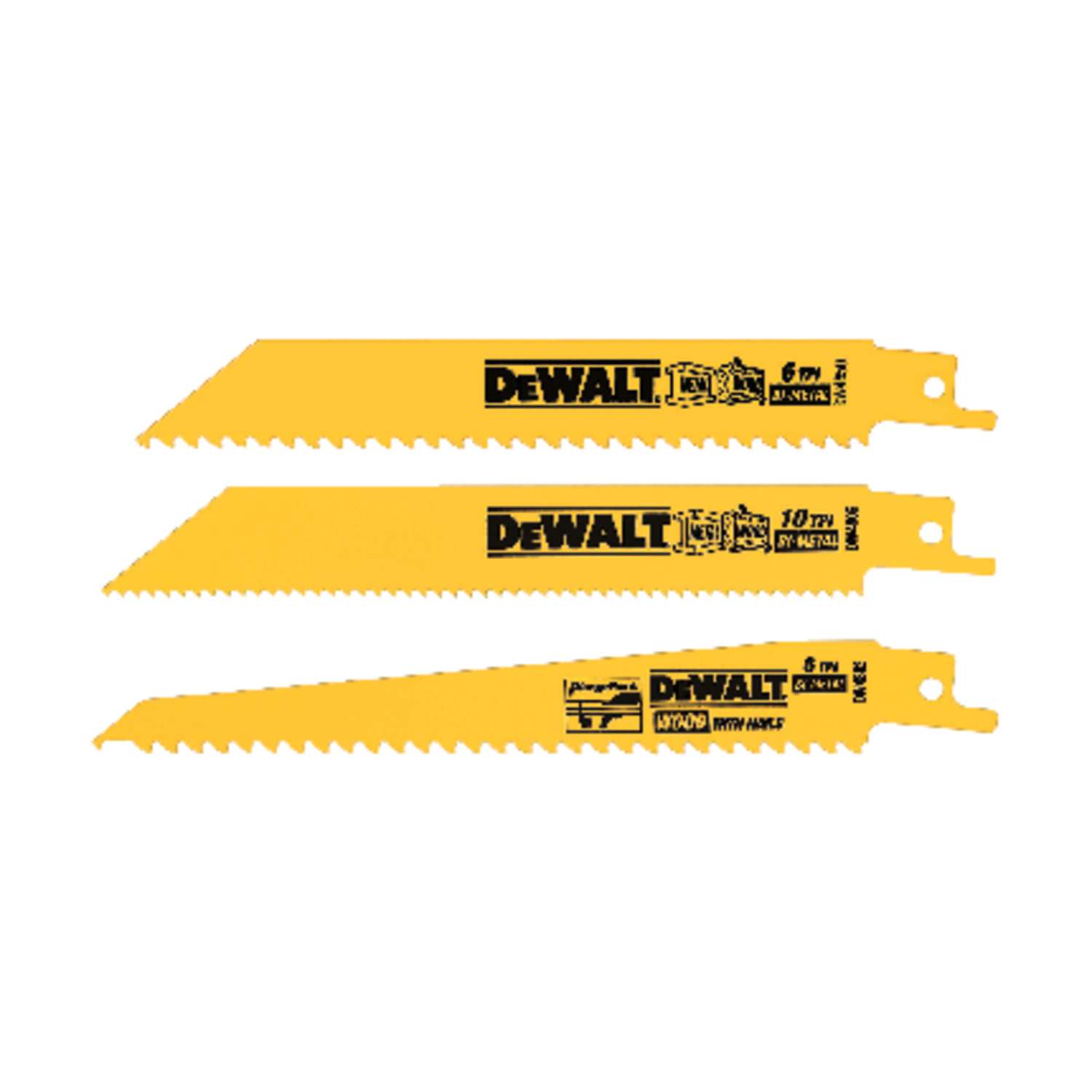 DeWalt 6 in. BiMetal Reciprocating Saw Blade Set Multi TPI 3 pk Ace