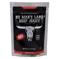 No Man's Land Hot Beef Jerky 3 oz Bagged