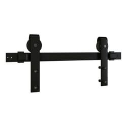 National Hardware Designer 72 in. L Matte Black Steel Barn Door Hanger Kit 1 pc